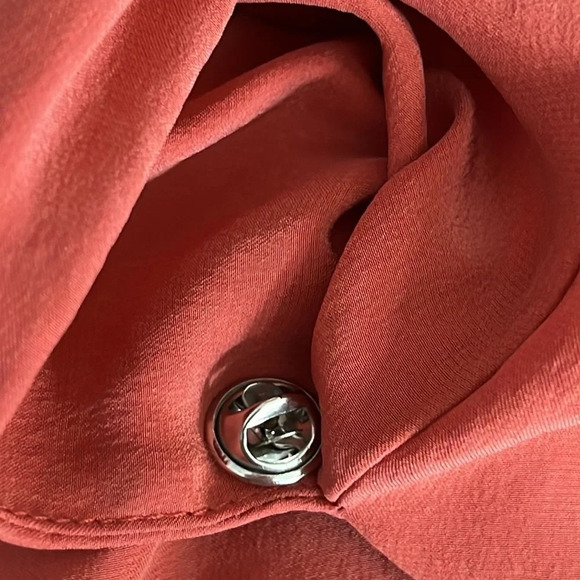 Ever (Red Tiger Trading) 100% Silk Racerback Tank Dress in Salmon - Size Small - Picture 6 of 8